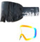 NAKED Optics Skibrille Männer, Ski Brille Frauen, Snowboardbrille (TROOP EVO City, inkl. Schlechtwetterglas)