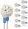 DiCUNO 10P MR16 GU5.3/G4 Keramik Fassung mit 15CM Kabel, 12-250V, Bi-Pin Base für Halogen/LED-Lampe