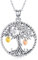 Odinstone Collier Arbre Argent 925 Pendentif Arbre de Vie Famille Bijoux Cadeaux pour Femme Filles Maman Bijoux Mères