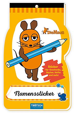 Trötsch Die Maus Namenssticker: Die Sendung mit der Maus