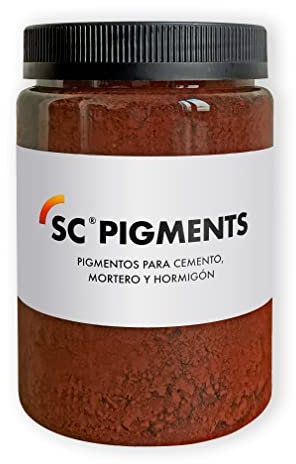 SC Pigments® Ref: Pardo Cuero Oscuro 4660 · Pigmento colorante Pardo Cuero Oscuro (Fe2O3) para cemento, mortero, hormigón, yeso y cal · Serra Ciments ® Peso: ±800 g.