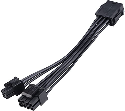 Akasa Cavo adattatore di alimentazione da 8 pin a 8+4 pin | Converte PSU ATX a 8 pin in connettori di alimentazione della scheda madre ATX a 8+4 pin | Nero | 15 cm | AK-CBPW22-15