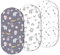 JMITHA Baby Matratzenschoner Spannbettlaken, 3er Sets Spannbetttuch für Kinderwagen Beistellbett Wiege und Stubenwagen -100% Baumwolle Matratzenschutz Spannbetttücher (Set 9)