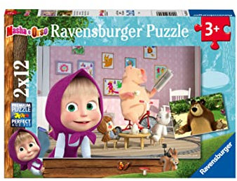Ravensburger - Puzzle 2x12 Mascha und Bär, 05645