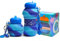 CARESWAY Borraccia per bambini con portachiavi, 500 ml, per ragazze e ragazzi, bottiglia pieghevole pieghevole senza BPA, per la scuola (squalo)