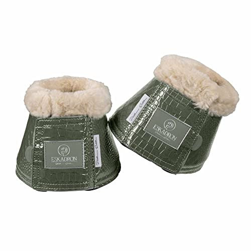 Eskadron Hufglocken Croco FauxFur Platinum 22 ashgreen XL
