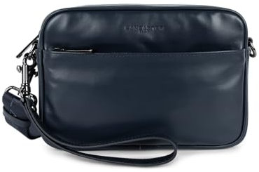 LANCASTER | Capital - Pochette Cuir de Vachette Pleine Fleur Bleu foncé