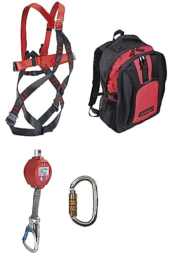 TEUFELBERGER 7331288 Hubsteiger Set mit Ergo Click im Rucksack Nennlast 130 kg, schwarz