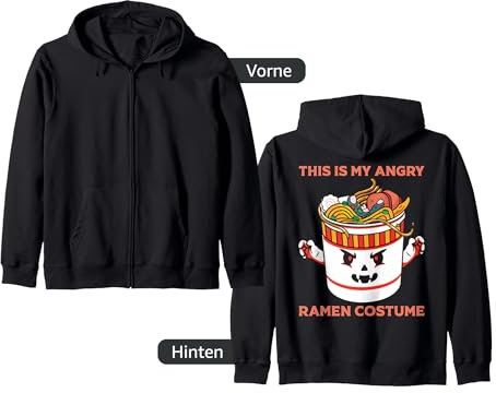 Lustiges Nudel-Liebhaber-Halloween-Kostüm This Is My Angry Ramen Kapuzenjacke