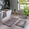 Taracarpet Badematte Badteppich für das Badezimmer waschbar in der Waschmachine Blitz Marmor Abstrakt Muster anthrazit 050x080 cm