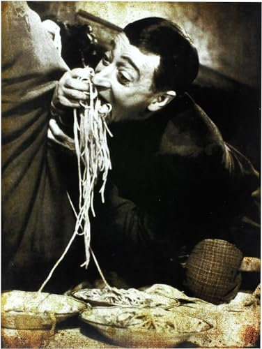 KUSTOM ART Dekoratives Wandposter, Totò Spaghetti, Kunstdruck auf beschichtetem Papier, 40 x 30 cm, ohne Rahmen