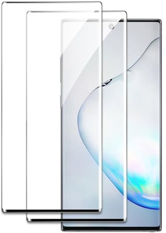 2 Stück Schutzfolie für Samsung Galaxy Note 10, 3D Gebogene vollständige Abdeckung Schutzglas Folie, Anti-Kratzer, Anti-Öl, Anti-Bläschen, Einfache Installation