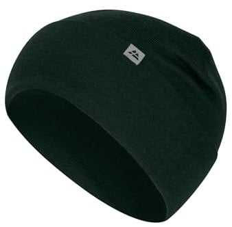 DANISH ENDURANCE Merino Laufmütze Herren & Damen, Sportmütze, Merinowolle Mütze, Wintermütze, Fahrrad Beanie, Atmungsaktiv & Warm, Unisex, Dunkelgrün, Einheitsgröße