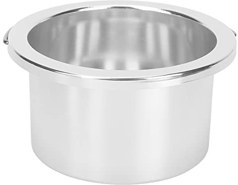 Wax Pot Liner, 100mm Aluminum Alloy Non Stick and Heat Conductive Silver Wax Warmer Inner Pot Hair Removal Waxing Bowl Accessory for Hair Remover Machine