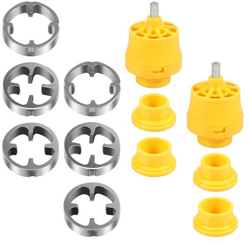 Foppla Lot de 6/12 filetages en PVC pour tube de forage électrique - Kit de filetages avec tiges de 1/2 3/4 - 1 - Défenseur de tuyau réutilisable