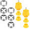 Foppla Lot de 6/12 filetages en PVC pour tube de forage électrique - Kit de filetages avec tiges de 1/2 3/4 - 1 - Défenseur de tuyau réutilisable