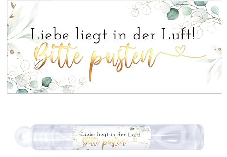 60 Stück Seifenblasen Hochzeit Aufkleber, FloraVigo PVC-Seifenblasen-Flaschenetiketten, wasserfeste Aufkleber, geeignet für Hochzeitsseifenblasen, Hochzeitsgeschenke, Dekorationen und Gastgeschenke