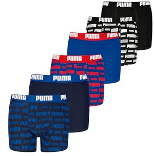PUMA Boxershorts für Kinder weicher Bio-Baumwollstretch Unterwäsche 6 er Pack