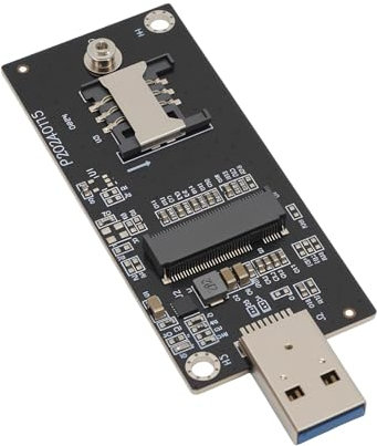 LICAEVEY M.2 Key B zu USB 3.0 -Adapter für 4G/5G WWAN -Modul | NGFF M.2 Keyb zu USB3.0 -Konverter mit SIM -Slot | Ethernet -Netzwerkkarte für Wins/Linux/OS X (4 Antennen)