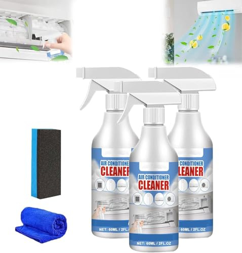 Air Conditioner Cleaner,Air Conditioner Foam Coil Cleaner,Air Conditioner Foaming Coil Cleaner,Multi-function Fan Cleaner Spray for Home and Office,Remove Dirt and Odor (3 Pcs)