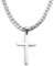 Jewow Schmuck Edelstahl Herren Halskette Kreuz Anhänger mit 6mm breite Panzerkette