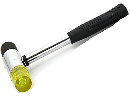 Be-Tool, martello in gomma da 30 mm, 35 mm, 40 mm, martello in morbida gomma di nylon, doppia faccia sostituibile con manico in gomma antiscivolo per gioielli fai da te