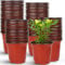 Augshy 150 Pièces 10CM Pots de Fleurs en Plastique Intérieur, Adapté pour Semis, Fleurs, Succulentes