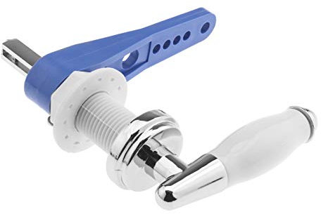 YINETTECH Ersatz WC Spülkasten Hebel Toilettengriff Ersatz Spülhebel Kit Spülkasten Hebel Spülgriff Chrom Einzelheiten (1/2 Gewinde)