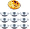 Moules à Tarte Aux œufs - 10 pièces Moisissure à Tarte Aux Aluminium, Moule à Muffin，Moule à Tarte pour Oeufs,Moules de Cuisson Moules Antiadhésif et Réutilisable pour Cupcake Gâteau,Desserts, Argent