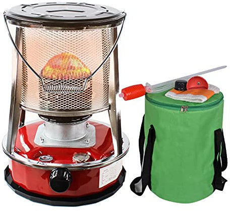 JYSSH Kerosin Heizofen, Outdoor Petroleum Ofen Heizung, Tragbare Kraftstoffheizung Petroleumheizung, Konvektions Kerosinöl-Heizung Für Zuhause Camping Barbecue, Zelt Heizung,Red-4.5L