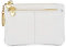 ZOUIQSS Mini Porte Monnaie Cuir pour Femme véritable avec Fermeture éclair,Porte-clés et Porte-Cartes Portefeuille(Blanc)