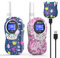 QNIGLO Q168Plus Talkie Walkie Enfants Rechargeable, PMR446 Longue PortÉE de 2-5Km Communication,Clip arrière Pratique,Longue Veille,Équipement D'espionnage,Jeux Police,Cadeau Garçon(Rose Bleu)