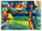 Oberbayerische Kleinstadt (Murnau) Poster von Wassily Kandinsky 70 x 50 cm Grün Abstrakte Kunst Wanddeko