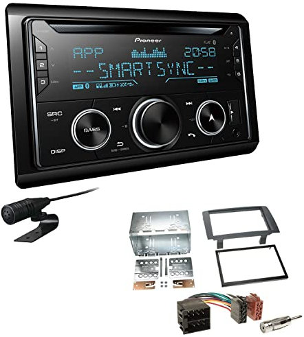 Pioneer FH-S720BT 2-DIN CD Autoradio Bluetooth kompatibel mit Apple und Android Smartphones USB passend für FIAT Idea 2003-2011 schwarz