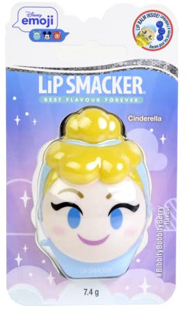 Lip Smacker - Disney Emoji Flip Balms Collection - Cinderella Lip Balm for Kids - Berry Flavour - Sweet Gift for Your Friends - Single Pack