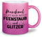 glitzertassen.de® | Manchmal hilft nur Feenstaub und Glitzer | Tasse mit Glitzer | Geschenkidee | Geburtstag | Lustige Sprüche | Kaffeetasse | Keramik | 330 ml | Roséviolett