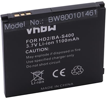 vhbw Akku Ersatz für HTC BB81100 für Handy Smartphone Telefon PDA Notepad Tablet (1100mAh, 3,7V, Li-Ion)