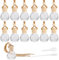 YiliYa 12 PCS 10ml Auto Parfüm Flasche Leer, Auto Aromatherapie ätherisches Öl Diffusor Flasche Leer, Rückspiegel Ornament Lufterfrischer Duft Diffusor für Auto Zuhause Büro(rund)