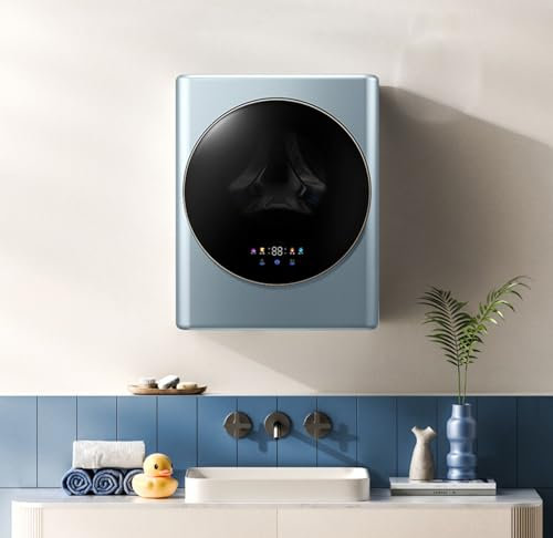 CAULO Secadora Portátil, Secadora Compacta para Apartamentos, Secadora Eléctrica con Tina De Acero Inoxidable, con Seguro para Niños, Secadora Rápida, Capacidad De 3 Kg