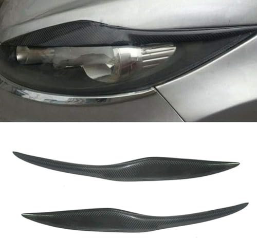 DEHIWI 2 STÜCK Auto Scheinwerfer Augenbrauen Abdeckung Augenlider Aufkleber Trim Kompatibel für Ford Fiesta MK7 2008-2012, Scheinwerferblenden