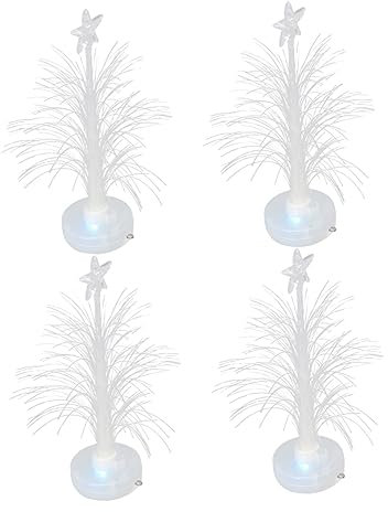 UKCOCO 4 Stück Weihnachtsbaum Lichter Mini-weihnachtsbaum Weihnachtsdekoration Glasfaser-nachtlampe Origami-lichtschirme An Der Decke Led-weihnachtsbaumfigur Led-nachtlicht Weihnachten
