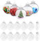 Yeelan 12 Stück Befüllbare Ornament-Kugeln, Transparente hängende Ornamente, Kunststoff Weihnachtskugeln Ornamente, Geburtstag, Hochzeit, Party und Heimdekoration, Ornamente(8cm, Flacher Ball)