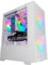 Mars Gaming MC- Vortex, Caja Gaming MicroATX, Frontal Mesh Geométrico, Ventana Lateral Cristal Templado, 3X Ventiladores FRGB Rainbow 120mm, Minitorre PC Compacta con Diseño Doble Cámara, Blanco