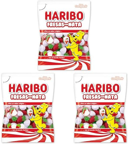 Haribo Fresas con Nata, 1 x 150g (Paquete de 3)
