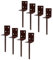 Concrete in Wooden Post Support Base Bracket 75 x 75mm Carport Decking 8PK