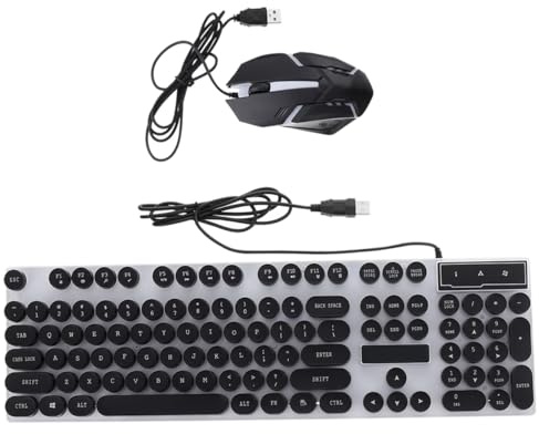Combinaison Clavier-Souris Noire Abs 104 Touches à Suspendre | Molette 3d Antidérapante, Trous de Drainage Multiples, Clic Précis et Prise en Main Ergonomique