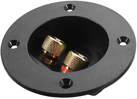 ELAYARD 3Pièces Borne de Liaison pour Enceinte Connecteurs à Vis Voies Étanches Compatibilité avec Fiches Banane pour Caissons de Basses et Haut Parleurs HiFi Indicateurs de Câblage