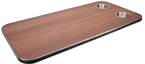 Acouto Wohnmobil-Tischplatte, Marine-Esstisch aus Massivem Holz, Metalldichtung, 800 X 400 Mm, Ideal für Wohnmobile und Boote (Brown)