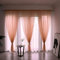 Boyouth Rideaux en Voile Transparent de Couleur Unie, pour Chambre à Coucher, Salon, hôtel, Rose, 1 Panneau, 100 x 200 cm