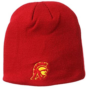 Zephyr NCAA USC Trojans Mens Edge Beanie Team Color, USC Trojans Cardinal, One Size